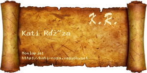 Kati Róza névjegykártya